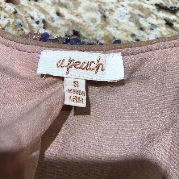 A.Peach Sequins On The Rocks Blazer Dress in Rose Gold Small - Picture 8 of 12